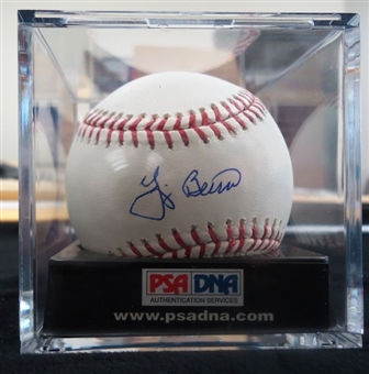 Yogi Berra Autographed MLB Baseball PSA/DNA 10 (Hurricane Relief Lot #7)